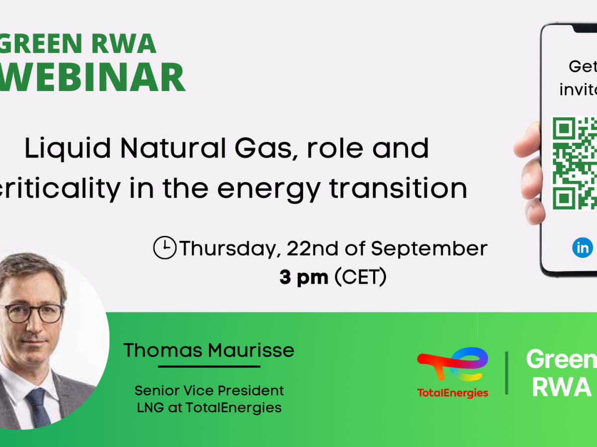 Webinar: Liquid Natural Gas, role and criticality in the energy�transition
